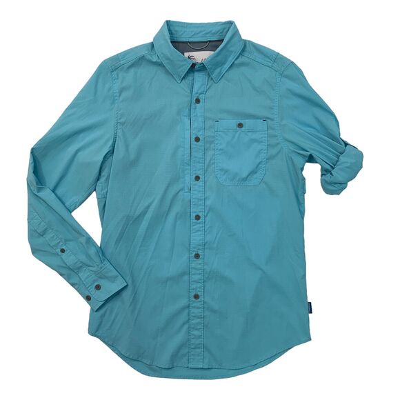 Chubbies Fishing Shirt Mens S Small Rolled Tab Long Sleeve Vented Button Up - Picture 1 of 12